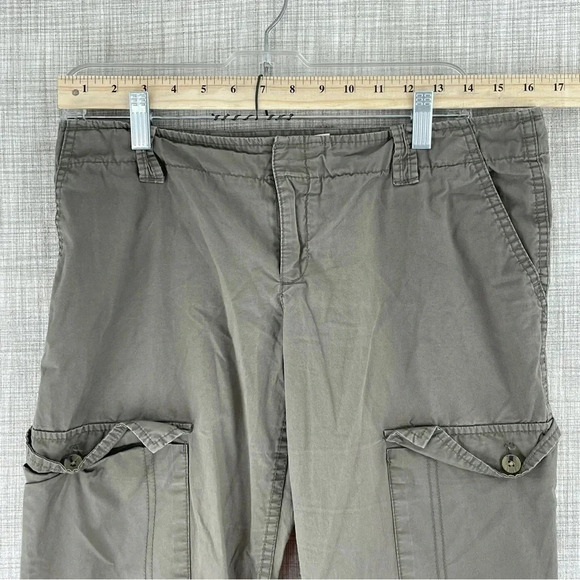 Banana Republic hiking pants Womens Size 8 green roll tab 1584 - Picture 3 of 10